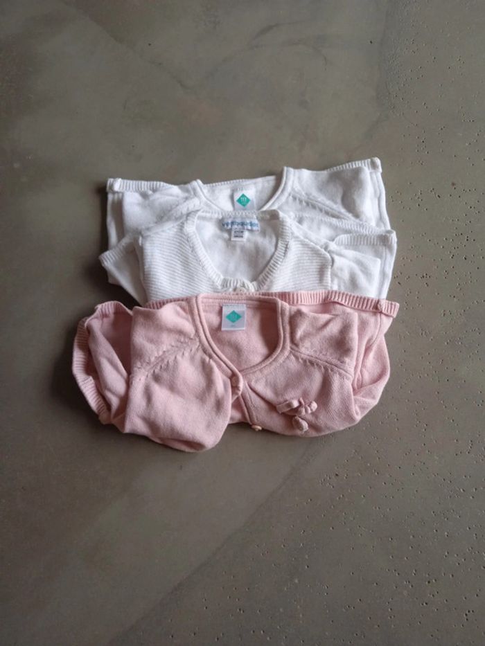 Lot de 3 veste fine bébé fille 6 mois