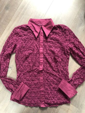 Chemisier prune promod taille 36 en dentelle y2k