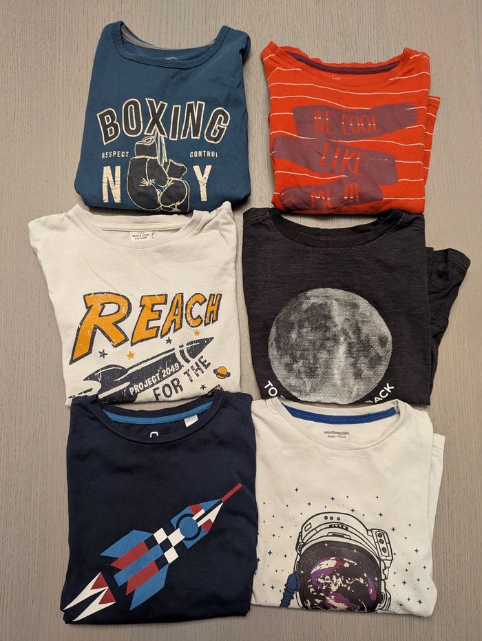 Lot de 6 T-shirts manches longues #6 ans