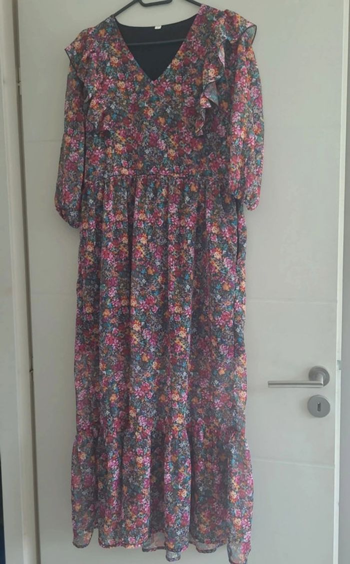 Robe longue fleurie