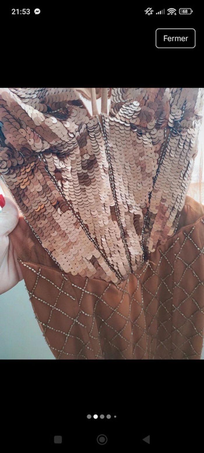 Robe cocktail bronze - photo numéro 2