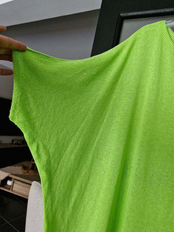 Pull fin oversize vert fluo neuf - photo numéro 5