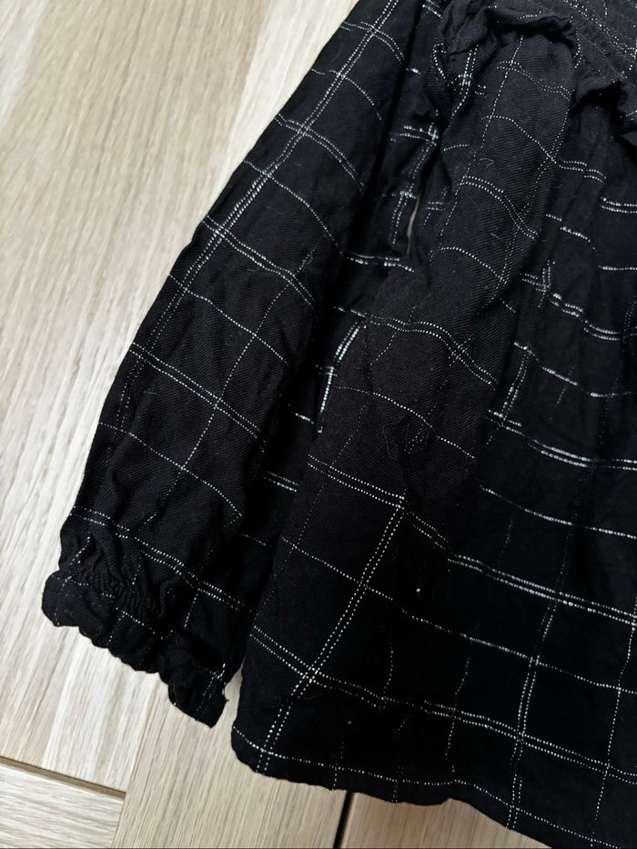 Blouse noire carreaux argentés Tape À L’Oeil t.4ans - photo numéro 3