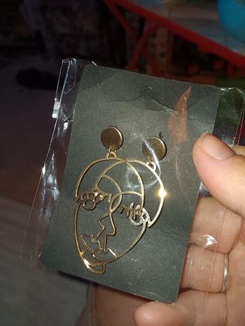 Boucle d'oreilles fantaisies visage