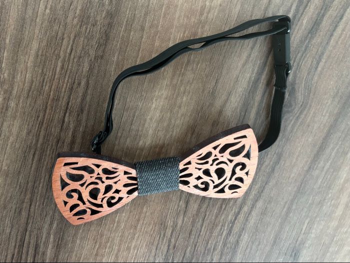 Noeud papillon en bois - photo numéro 2