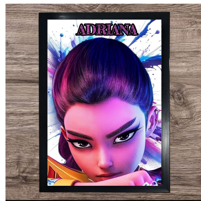 Cadre personnalisé KPOP Demon Hunters prénom au choix - photo numéro 5