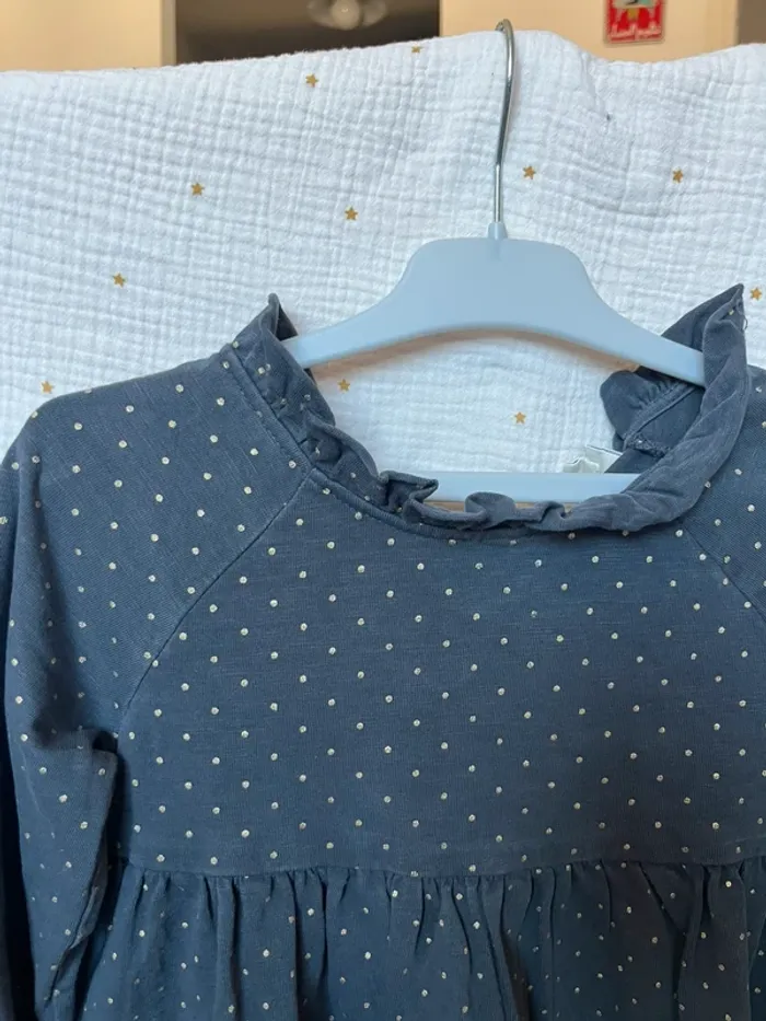 Robe Bonton Fille 8 Ans – Pois dorés - photo numéro 3