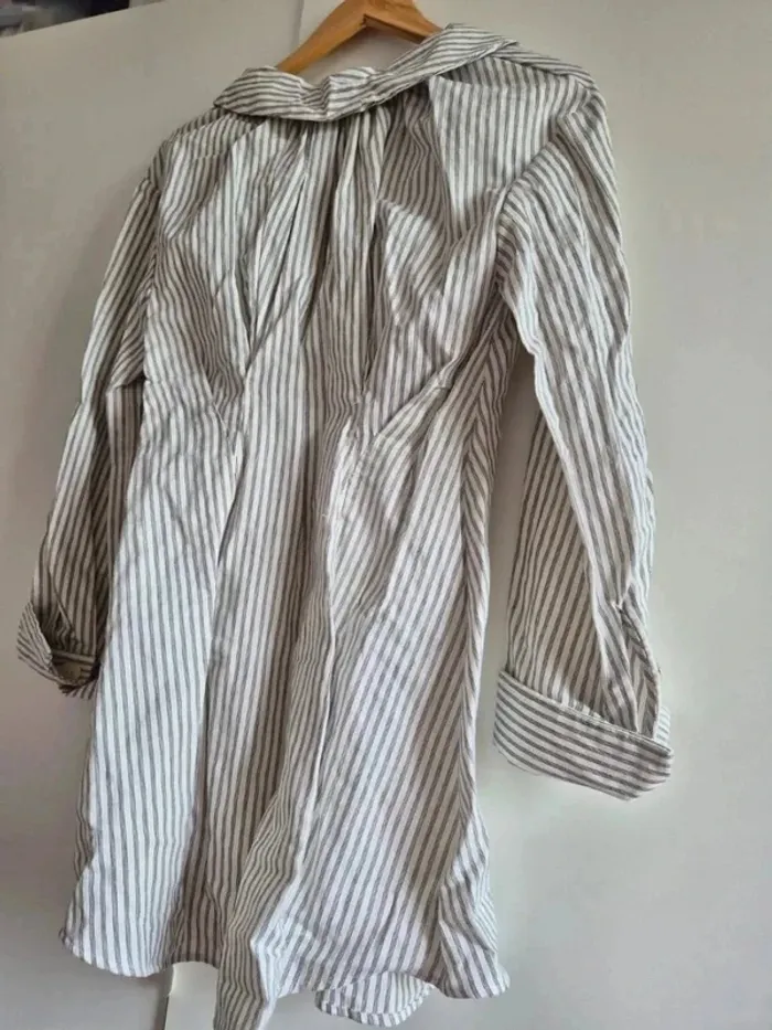 Superbe robe ZARA cintrée à rayures en coton taille S 36 neuve - photo numéro 10