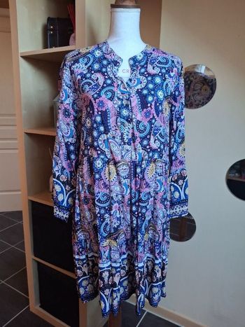 Robe multicolore motif cachemire NEUVE