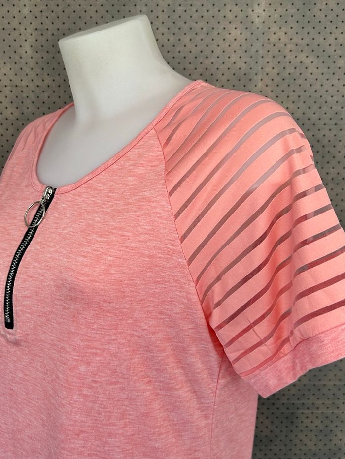 T-shirt manches courtes rayée XL - photo numéro 2