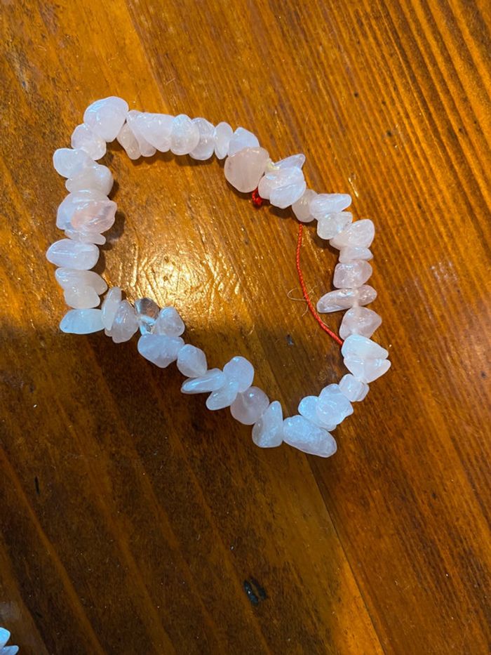 Bracelet quartz rose chips