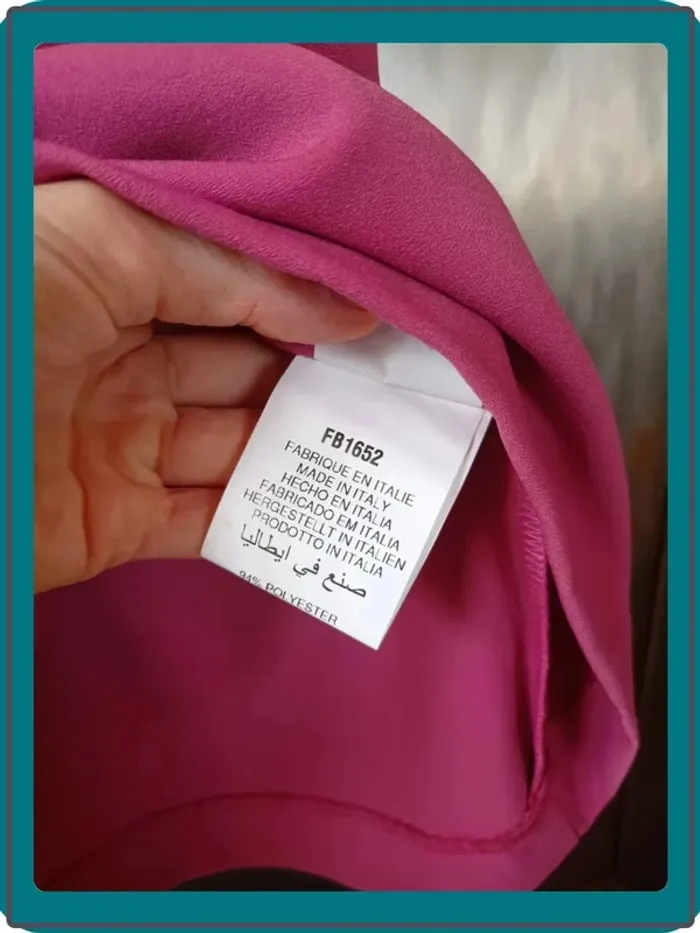 Robe rose manches 3/4 La Fée Maraboutée taille 36 neuve - photo numéro 8