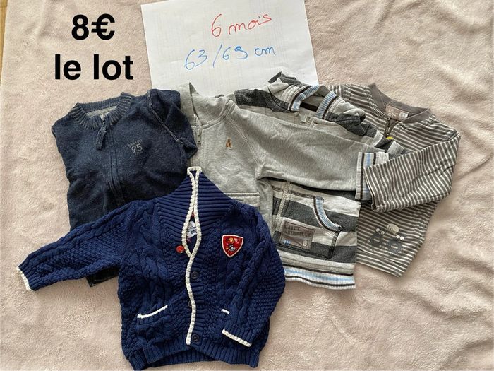 Lot 5 Gilets zippés - Gap, Orchestra, Sergent Major, dpam, Cadet Rousselle - 6 mois - TBE