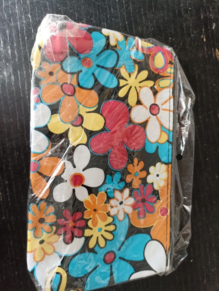 Trousse fleur multicolore et noir - photo numéro 2