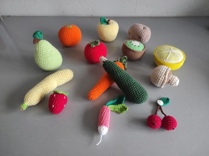 Fruits et légumes au crochet