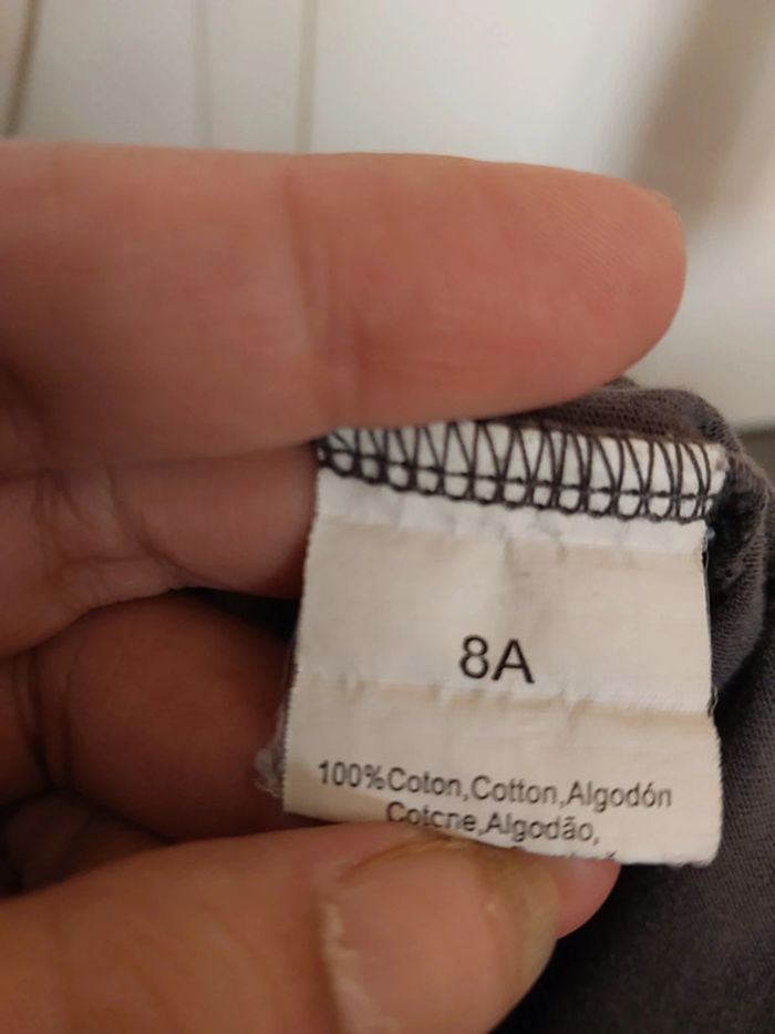 Tee-shirt maron en coton taille 8 ans - photo numéro 3