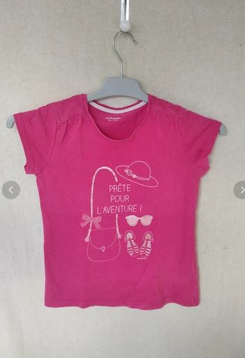 t-shirt rose vertbaudet 10 ans