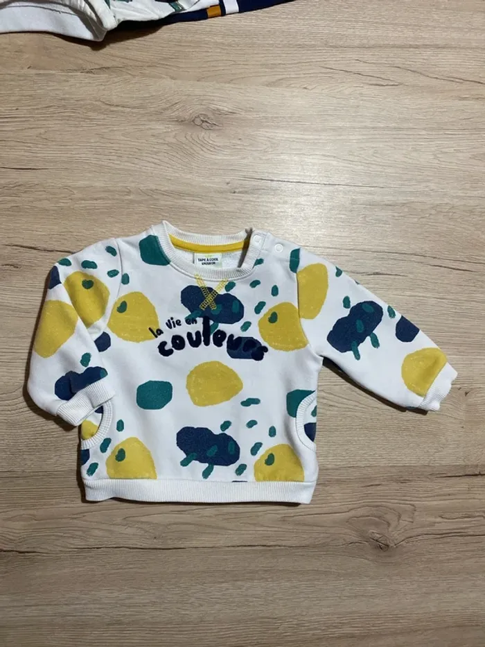 Pull hiver molletonné bébé garçon 6 mois Tape à l’œil