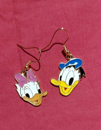 Boucles d'oreilles Donald et Daisy Disney