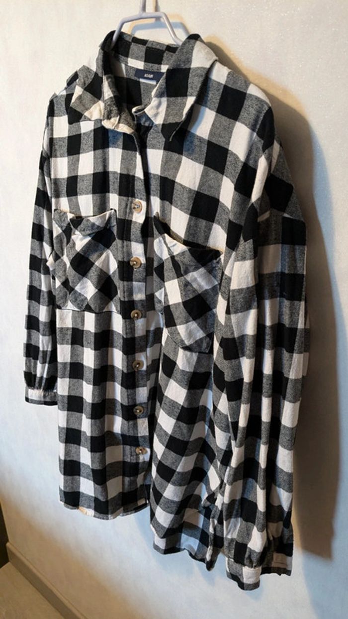 Chemise à carreaux chaude noire et blanche - photo numéro 5