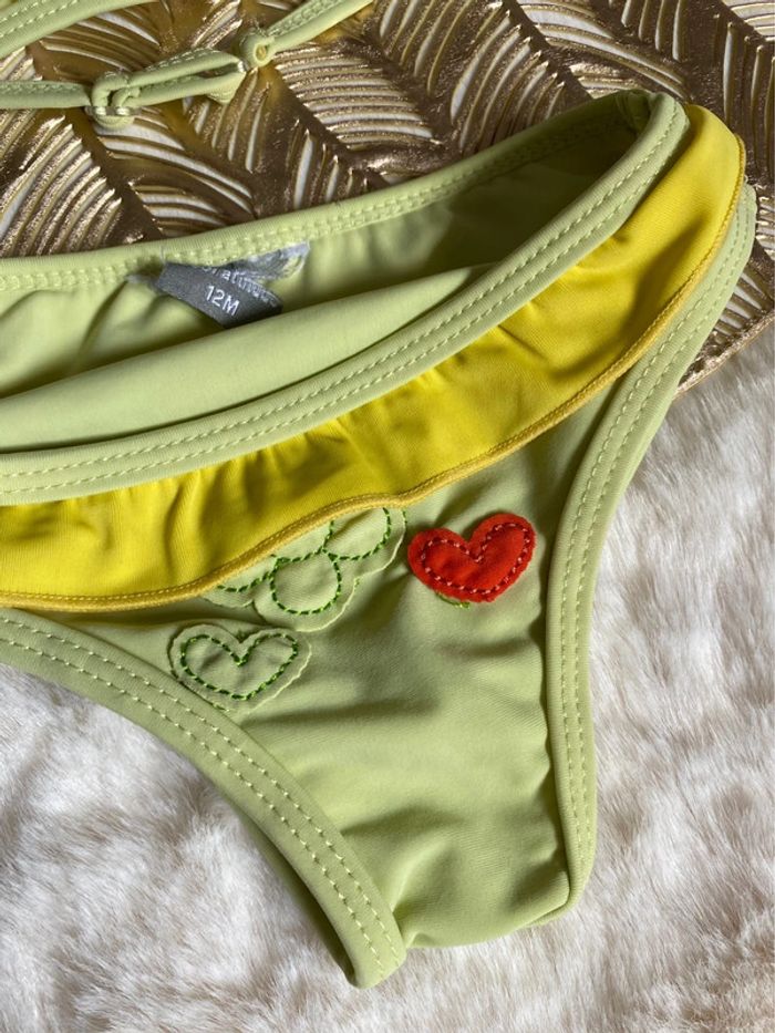 🩷Lot de 2 maillots de bain fille TBE - 2 pièces vert & 1 pièce rose fraises 🩷 - photo numéro 4