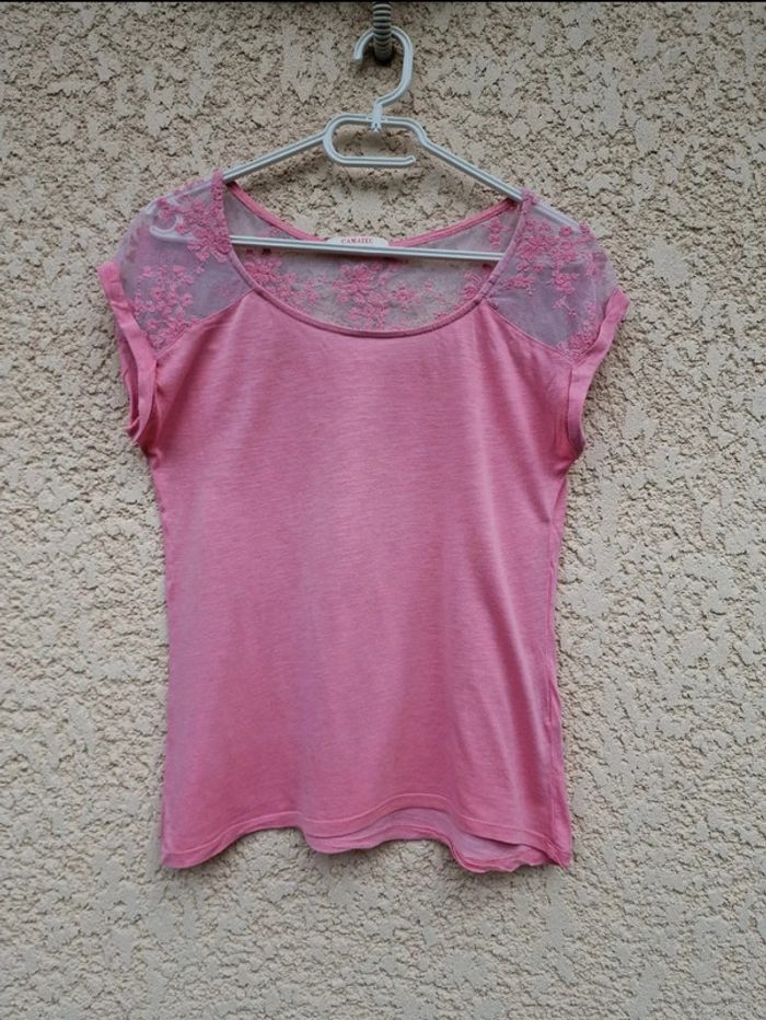 T shirt rose - Camaïeu - Taille 34