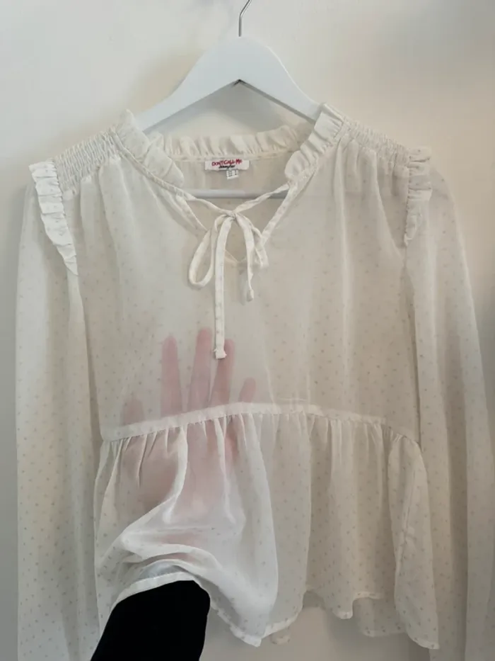 Lot chemisier blouse noir blanc femme - photo numéro 5