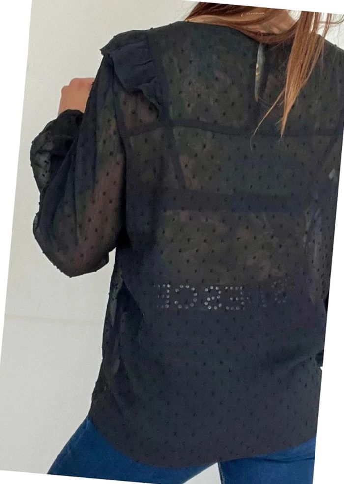 Blouse noire manches longues taille 40 - etam - photo numéro 6
