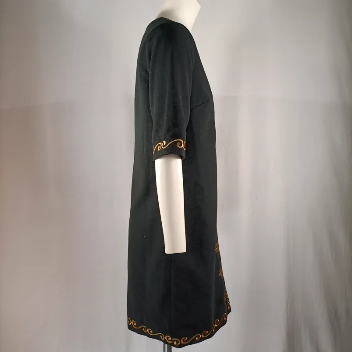 Robe chic noire flanelle manches courtes - Molly Bracken - taille S A1146 - photo numéro 6