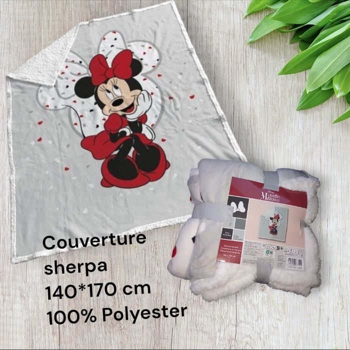 Grande couverture en sherpa minnie