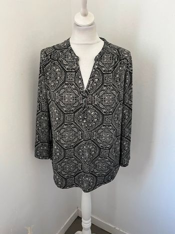Blouse noire à motifs H&M M