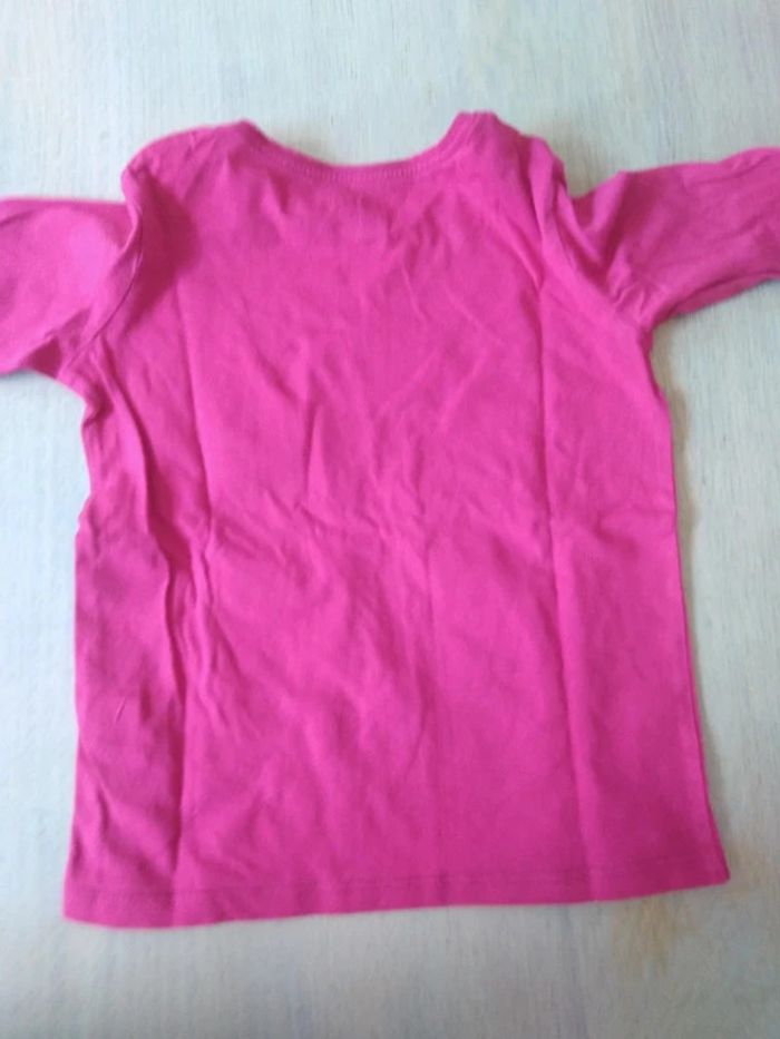 Tee-shirt rose coeur 6 ans - photo numéro 5