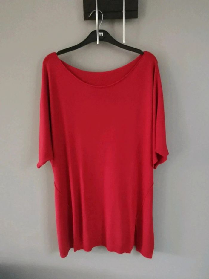 Pull rouge tout doux - photo numéro 2