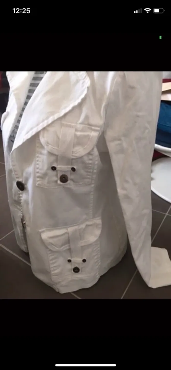 Veste blazer blanche taille 40 - photo numéro 2