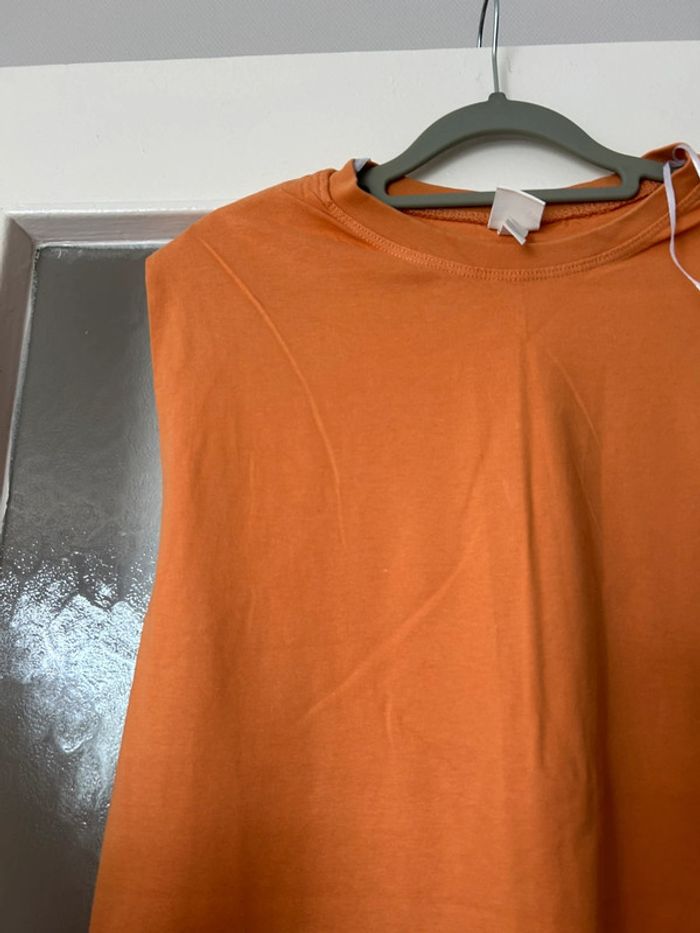 robe t-shirt sans manche orange H&M xs neuf - photo numéro 5