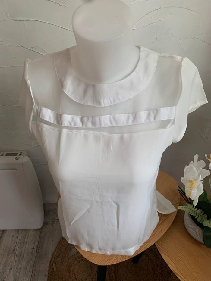 Blouse Fancyqube blanche taille 38 manches courtes - photo numéro 2
