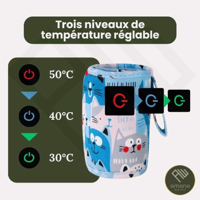 Chauffe Biberon Nomade USB 3 Modes de Chauffe, Léger & Compact Bébé Enfant - photo numéro 4