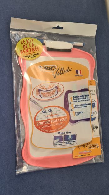 Kit neuf Ardoise effaçable + feutres - Bic Velleda