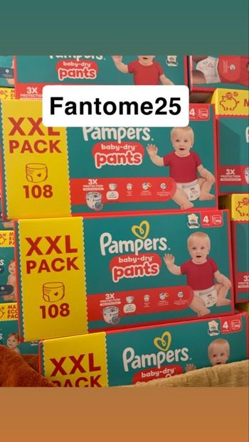 Deux cartons de couches culottes xxl taille 4