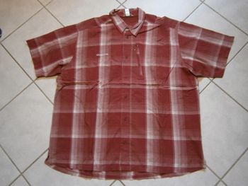 Chemisette à carreaux rouge/crème DECATHLON Taille 2XL