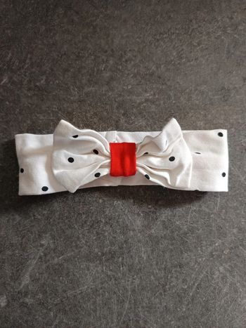Bandeau noeud rouge 3/6 mois