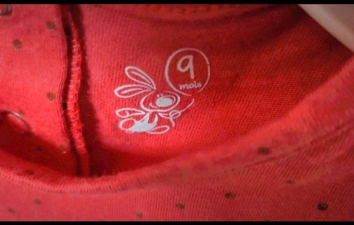 T shirt fille 9 mois mots d enfants - photo numéro 3