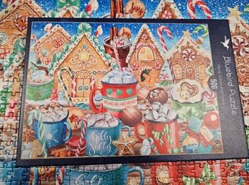 Puzzle 500 pièces Bluebird Puzzle Candy Canes and cocoa
