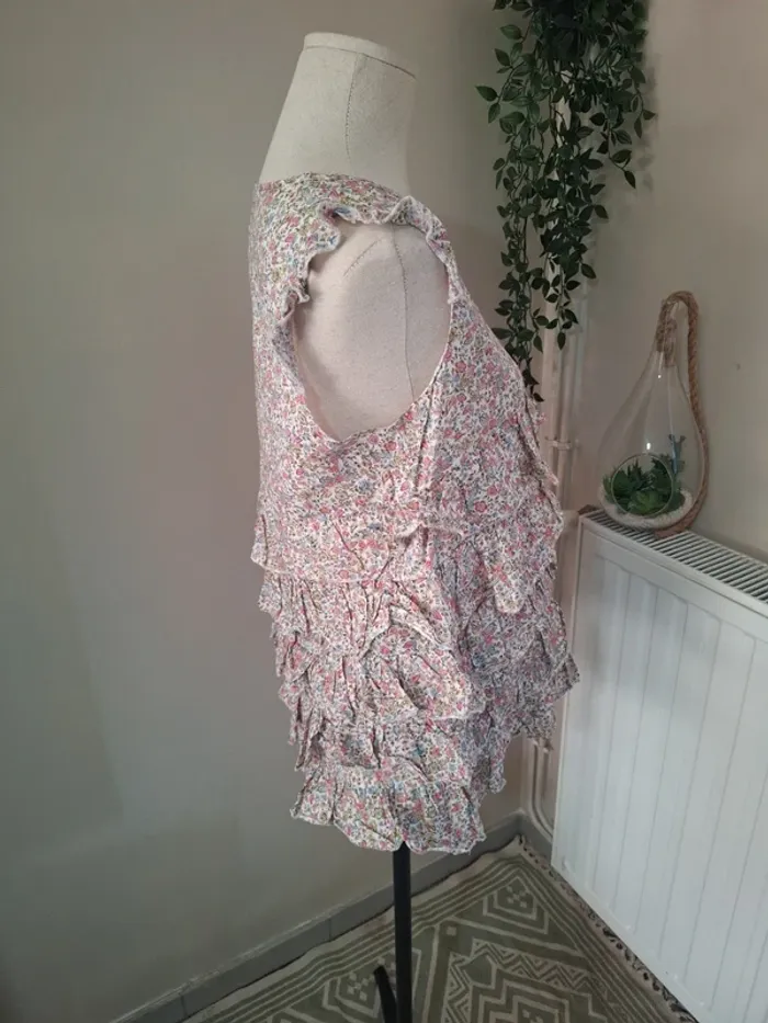 Blouse fleurie T 40 - photo numéro 3