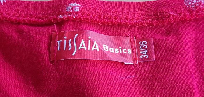 T-shirt rouge Tissaia Basics, taille 34/36 - photo numéro 3