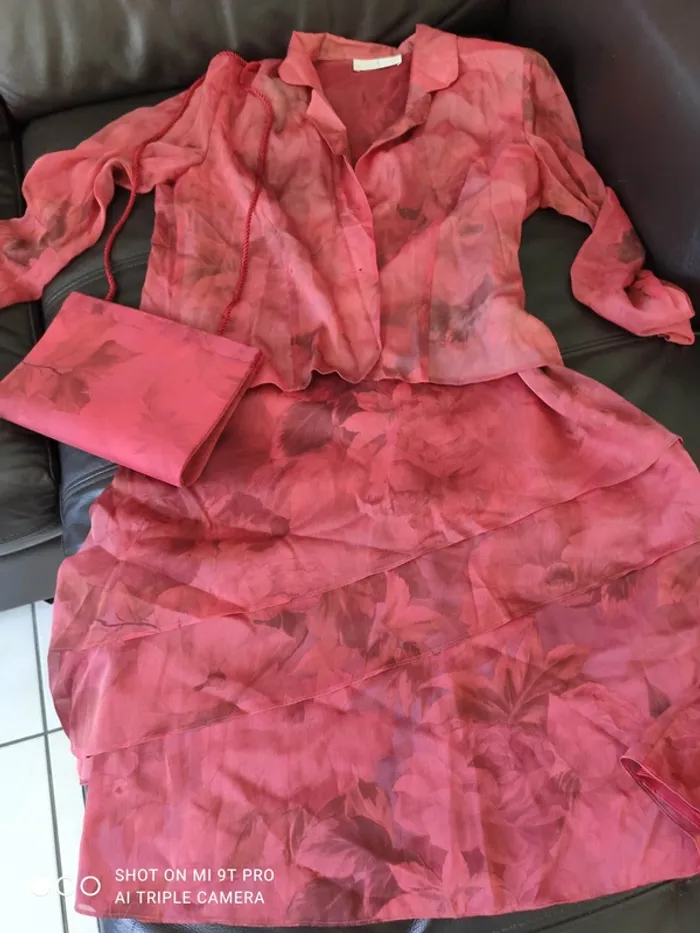 Ensemble robe veste un jour ailleurs sac taille40