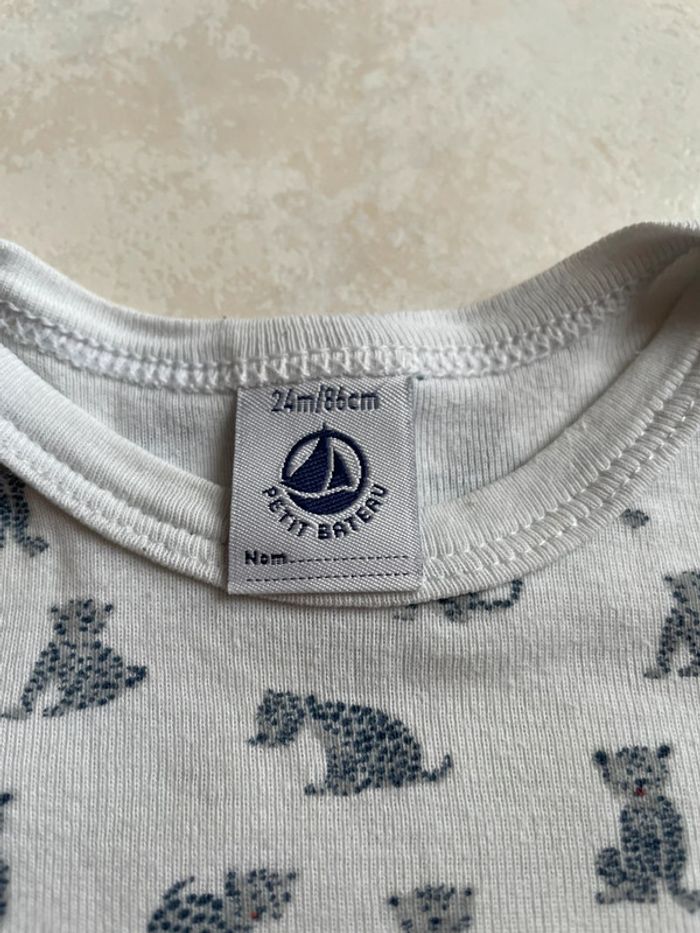 Lot 7 bodies Petit Bateau manches courtes 24 mois - photo numéro 11