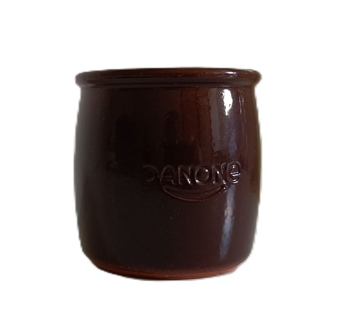1 pot de yaourt marron. Danone. Grès - photo numéro 2