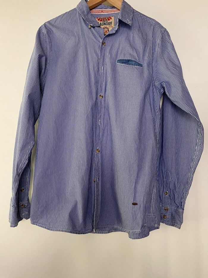 Chemise rayé bleu taille M Laundry Tokyo