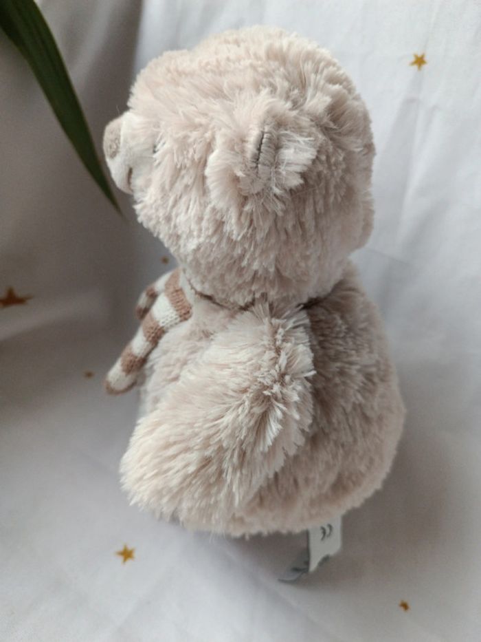 Peluche plush Teddy bear ours nounours ourson écharpe boule beige crème doudou toudou lilo - photo numéro 7
